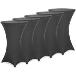 5x Tovaglia elastica ø 60-65 / 70-75 / 80-85 cm Colore a scelta Copritavolo Stretch Elasticizzato 5er Set Ø70 cm / anthrazit (de) - Deuba