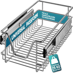 Deuba - casaria® Cestello Estraibile Sottolavello Cassetto Telescopico Metallo Guide Scorrevoli 30cm / 40cm / 50cm / 60cm 30cm Wide cabinets (en)