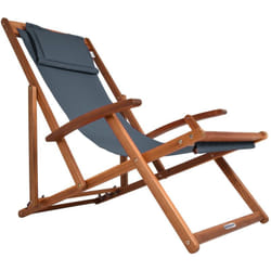 Deuba - casaria® Sedia a sdraio in legno di acacia pieghevole Traspirante Lettino da spiaggia Sedia da spiaggia Sdraio da giardino Lettino da