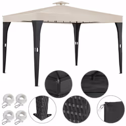 Robusto, moderno e pratico: con il gazebo in polyrattan, non solo crei un posto in cui poterti rilassare all'ombra ma dai anc ...