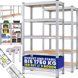 Deuba - monzana® Scaffale ad alta portata in metallo scaffali per carichi pesanti garage cantina magazzino officina scaffali ad innesto 2x 5 ripiani