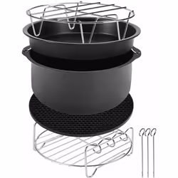 La vostra friggitrice ad aria calda può fare molto più che semplici patatine fritte! Set di accessori da 8 pezzi , per friggi ...