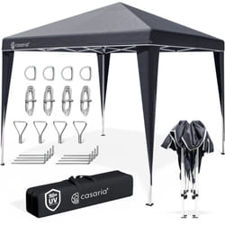 Casaria® Gazebo da Giardino 3x3m Capri Tenda Pop Up Impermeabile e Pieghevole incl. Borsa per Trasporto Antracite