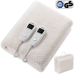 Deuba - Coperta termica elettrica termocoperta riscaldante 5 livelli di calore in pile 1 - 2 persone lavabile Double - 2 Controller (de)