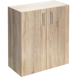 Libreria scaffale Mobile Casa Ufficio Soggiorno Archiviazione Colore e modello a scelta 2 Shelf with Doors Oak (en)
