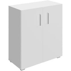 Libreria scaffale Mobile Casa Ufficio Soggiorno Archiviazione Colore e modello a scelta 2 Shelf with Doors White (en)