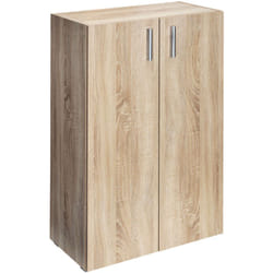 Libreria scaffale Mobile Casa Ufficio Soggiorno Archiviazione Colore e modello a scelta 3 Shelf with Doors Oak (en)