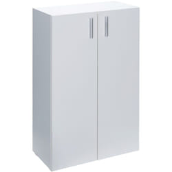 Libreria scaffale Mobile Casa Ufficio Soggiorno Archiviazione Colore e modello a scelta 3 Shelf With Doors White (en)