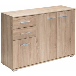 Comò credenza con cassetti credenza multiuso armadio armadio da corridoio Quercia - Deuba