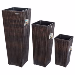 La primavera può arrivare! Il Set da 3 unità di fioriere della marca Casaria® è ideale per decorare il giardino, il balcone,  ...