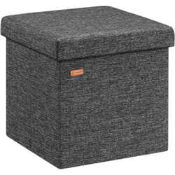 Casaria® Pouf Sgabello Contenitore 38x38x38cm Box Portaoggetti m Dark Grey (en)
