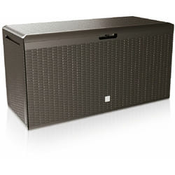 Prosperplast - casaria® Baule da giardino Rattan Plus 114x47x60cm 290L contenitore cassapanca esterno terrazza patio balcone piscina colore a scelta