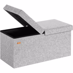 Cassapanca contenitore 2in1 salvaspazio! La cassapanca è realizzata in robusto MDF. Il coperchio può essere aperto da entramb ...