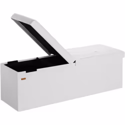 Cassapanca contenitore 2in1 salvaspazio! La cassapanca è realizzata in robusto MDF. Il coperchio può essere aperto da entramb ...
