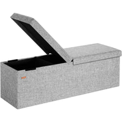 Casaria® Cassapanca con Coperchio Pieghevole Baule Pouf Poggiapiedi xl Light Grey (en)