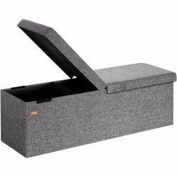 Cassapanca contenitore 2in1 salvaspazio! La cassapanca è realizzata in robusto MDF. Il coperchio può essere aperto da entramb ...