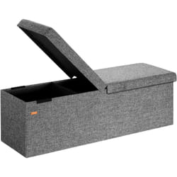 Casaria® Cassapanca con Coperchio Pieghevole Baule Pouf Poggiapiedi xl Dark Grey (en)