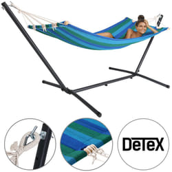 Detex - Amaca con telaio in metallo supporto portata fino a 100 kg Blu