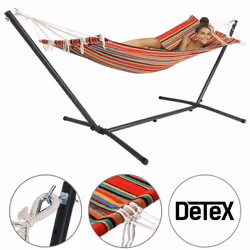 Il nuovo pezzo forte del tuo giardino! L´amaca di lunghezza regolabile con telaio robusto ha un telo molto resistente. La rob ...