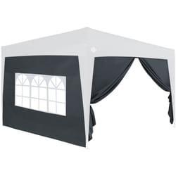2x pareti laterali gazebo Capri chiusure laterali padiglione pieghevole tenda da festa tenda da giardino Antracite