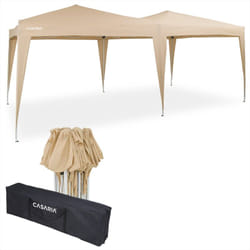 Gazebo da Giardino Tendone da Festa Capri 3x6 m Pieghevole Pop Up per Eventi Campeggio Crema - Deuba