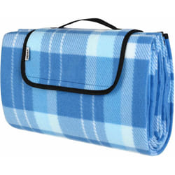 Detex - Coperta da picnic impermeabile termoisolante lavabile 1-6 persone giochi bimbi outdoor mare 195x150cm. Blu
