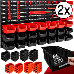 DEUBA® Pannello Preforato Portautensili Ampliabile Box Portautensili Ganci Portachiavi Organizer Cacciaviti Portaminuteria Officina Garage DIY 90 pz
