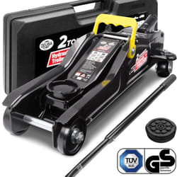 Deuba - Cric idraulico per auto 2t altezza di sollevamento in piano 85 - 330mm incl. valigetta incl. cuscinetto in gomma Cric per macchina