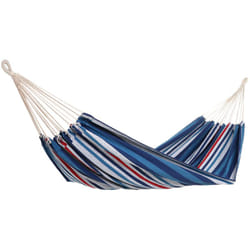 Detex - Amaca da giardino portata 300kg 320x150cm traspirante con borsa di trasporto campeggio giardino interno esterno colore a scelta Blu