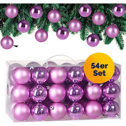 Set di palline di Natale composto da varie fantasie varie quantità varie taglie Rosa