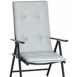 Cuscino con Schienale per Sedie 120x45x5cm Vanamo Set da 6 Cuscini Sedie Cuscino imbottito Cuscini da esterno Cuscino idrorepellente Grey (en) - Detex