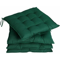 Set 4 cuscini da sedia effetto visco per interni e esterni Verde - Detex