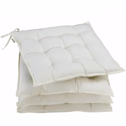 Addio sedute scomode! Set di 4 cuscini: Questi comodi cuscini da sedia sono facili da pulire e da fissare alle sedie grazie a ...