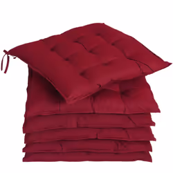Addio sedute scomode! Set di 6 cuscini: Questi comodi cuscini da sedia sono facili da pulire e da fissare alle sedie grazie a ...