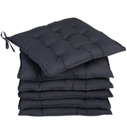 Detex 6x Cuscini per sedia set cuscino coprisedia 45x45 cm giardino cucina Antracite