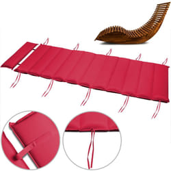 Detex - Cuscino Imbottito per Lettino da Sauna Beige Melange Traspirante Cuscini per Sdraio Prendisole Rosso