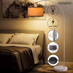 Create un'atmosfera piacevole e accogliente a casa vostra La lampada ad arco di Monzana trasforma qualsiasi angolo della vost ...