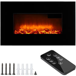 Caminetto elettrico a parete + telecomando display head-up termostato digitale 1800 watt nero