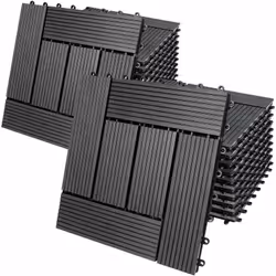 Perfetto per patio, balcone, bagno o piscina Le piastrelle da giardino in WPC hanno le dimensioni di 30x30cm . Per coprire un ...