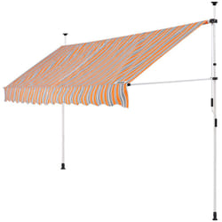 Tenda da balcone 150-400cm tenda da sole 400cm (de), Arancione/Nero/Bianco - Detex