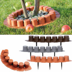 Deuba - Bordo per Giardino Recinzione Prato Bordatura per Aiuole Palizzata Orto Piante grau / 12,15m (de)