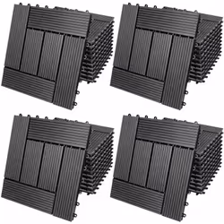 Perfetto per patio, balcone, bagno o piscina Le piastrelle da giardino in WPC hanno le dimensioni di 30x30cm . Per coprire un ...