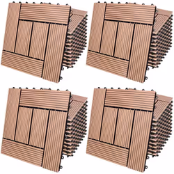 Perfetto per patio, balcone, bagno o piscina Le piastrelle da giardino in WPC hanno le dimensioni di 30x30cm . Per coprire un ...