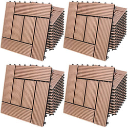 Piastrelle da giardino in wpc mattonelle 30x30cm sauna patio terrazza esterno 44x Mosaico terracotta