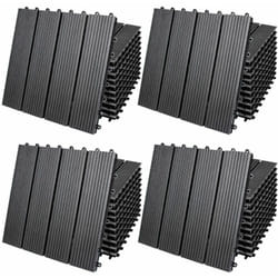 Piastrelle da giardino in wpc mattonelle 30x30cm sauna patio terrazza esterno 44x Classico antracite