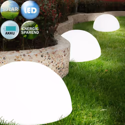 Fai risplendere il tuo giardino! Queste luci solari resistenti alle intemperie (classe di protezione IP44 ) in un set da 3 so ...