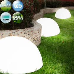 Deuba - monzana® Set di luci solari led rotonde da giardino 3 unità con sensore senza cablaggio