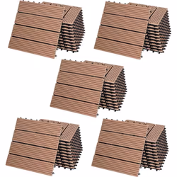 Perfetto per patio, balcone, bagno o piscina Le piastrelle da giardino in WPC hanno le dimensioni di 30x30cm . Per coprire un ...