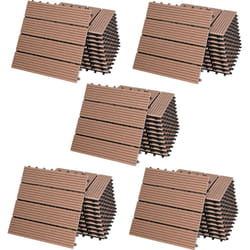 Piastrelle da giardino in wpc mattonelle 30x30cm sauna patio terrazza esterno 55x Classic Terracotta (en)