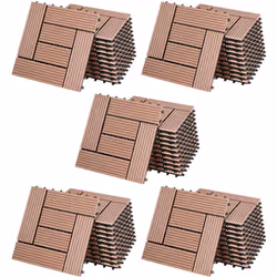 Perfetto per patio, balcone, bagno o piscina Le piastrelle da giardino in WPC hanno le dimensioni di 30x30cm . Per coprire un ...